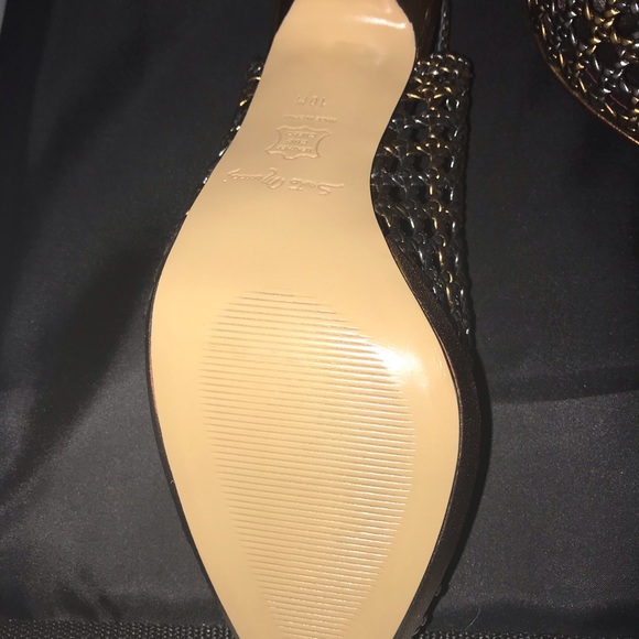 NEW Sesto Meucci Heels Sz 10 M Pumps GOLD & SILVER - Picture 6 of 8